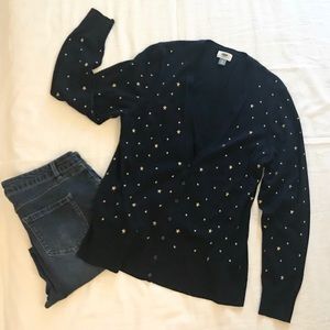 GAP Woman’s Navy Star Embroidered Cardigan XL